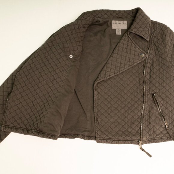 MARRAKECH - Black Quilted Moto Jacket - Full Zip - Size XS Womens - Picture 5 of 15